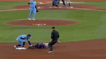 Braydon Fisher picks off TJ Rumfield  