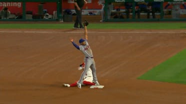 Zach Neto is safe at second base after a review