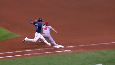 Angels turn double play after review