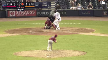 Cris Rodriguez homers (1) on a fly ball to center field. Angel De Los Santos scores.