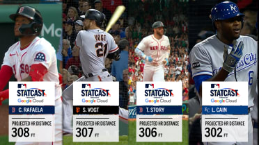 The 4 shortest HRs in the Statcast Era, all at Fenway