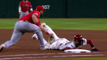 Jordan Lawlar out at first after replay review