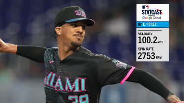 Measuring Eury Pérez's four-seam fastballs