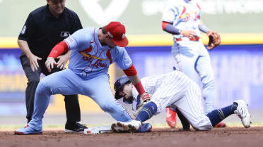 Sal Frelick steals second base due to obstruction