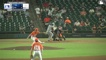 Logan Wagner homers (1) on a fly ball to left center field.