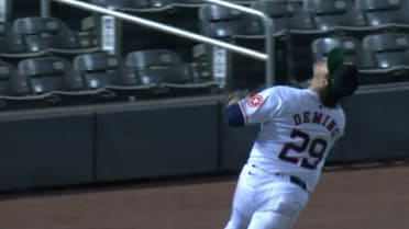 Austin Deming's over-the-shoulder grab