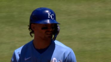 Bobby Witt Jr. steals second base