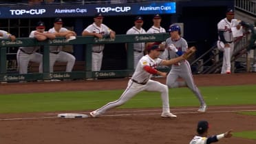 Carson Benge is safe at first base after review