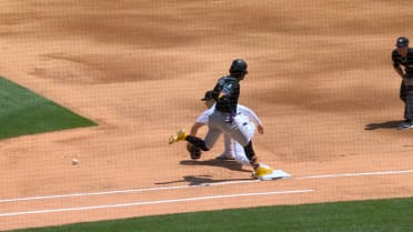 Perdomo reaches on dropped 3rd strike after review
