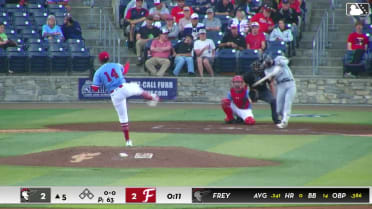 Ethan Frey's first professional home run