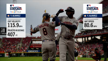 Yordan Álvarez batea jonrón a 115.9 mph 