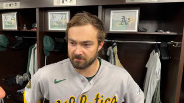 Shea Langeliers talks A's no-hitter bid after 2-1 loss