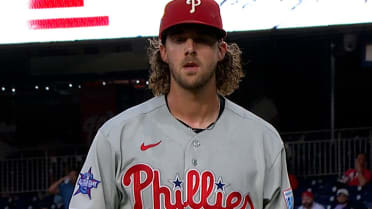 Aaron Nola strikes out five batters in outing