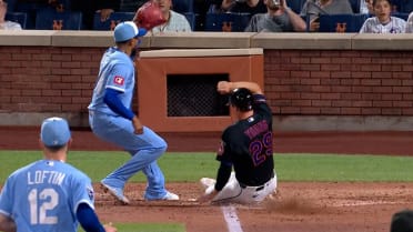 Jared Young scores on wild pitch