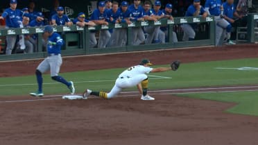 The A's get the out at first after review