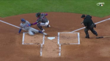 Tyrone Taylor nabs Mookie Betts at plate after review