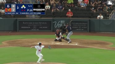 Cameron Cauley homers (7) on a line drive to center field. Jose Herrera scores.