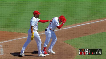 Jonrón de dos carreras de Chase Davis