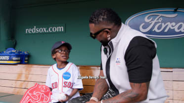Abigaelle Bernard meets David Ortiz at Fenway Park