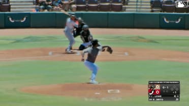 Roldy Brito doubles (19) on a fly ball to right fielder Qrey Lott. Cameron Nelson scores. Ashly Andujar to 3rd.