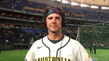 Robbie Perkins on his clutch homer, catching, more