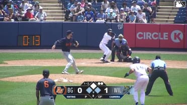 Yeremy Cabrera doubles (2) on a line drive to right fielder Connor Hujsak. Teo Banks scores. Ronny Cruz scores.