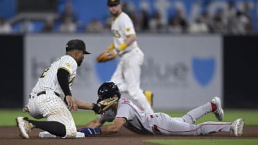 David Hamilton out at second base after challenge