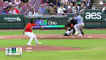 Luke Hill doubles (2) on a sharp line drive to left fielder Kien Vu. Dean Curley scores. Ryan Cesarini scores.