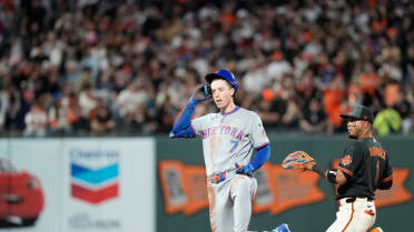 Brett Baty doubles following challenge