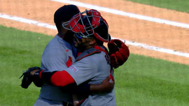 George Soriano fans Johnston for the save