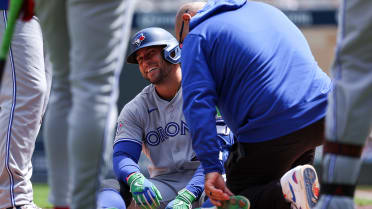 George Springer leaves game after HBP