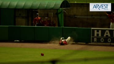 Lazaro Montes' superb running catch