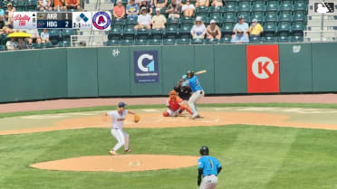 Alfonsin Rosario doubles (6) on a ground ball to left fielder Sam Petersen. Jaison Chourio scores. Jake Fox scores.