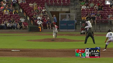 Khadim Diaw doubles (5) on a ground ball to left fielder Alex McCoy. Danny De Andrade scores. Eduardo Tait to 3rd.