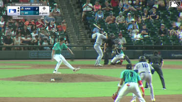 Gavin Conticello singles on a line drive to left fielder Luis Baez. Jansel Luis scores.