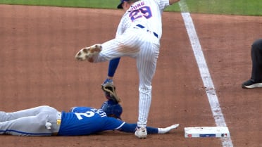Tyler Tolbert picked off at first after review 
