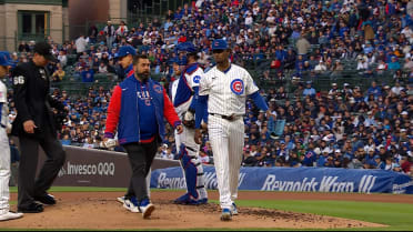 Edward Cabrera leaves the game in the 4th inning