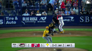 Aroon Escobar doubles (15) on a sharp line drive to left fielder Roberto Campos. Carson DeMartini scores.