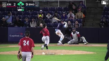 A.J. Ewing out on a sacrifice fly to center fielder Brett Callahan. Nick Lorusso scores. Matt Rudick to 3rd.