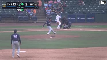 Juneiker Caceres hits his 10th home run of the year