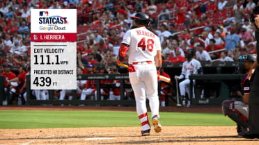 Iván Herrera's 439-foot deep home run
