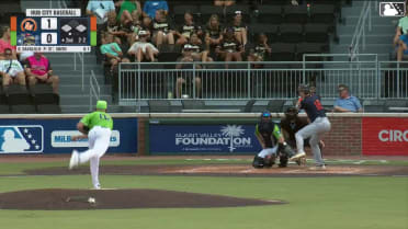 Aidan Smith homers (6) on a fly ball to left center field. Jose Perez scores. Juanfel Peguero scores.