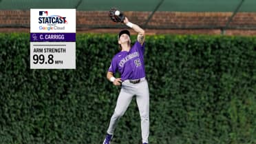 Cole Carrigg nabs Happ at third with 99.8 mph throw