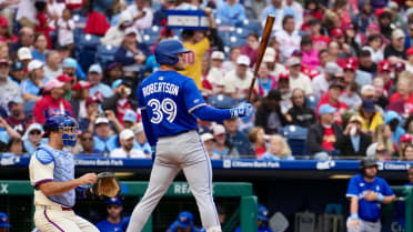 Will Robertson's first career hit is an RBI single
