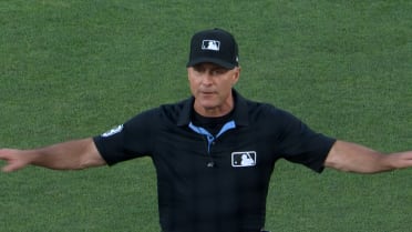 Jonathan Ornelas safe at first after replay review