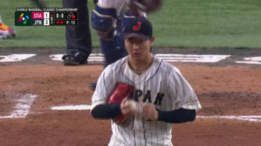 Hiroto Takahashi strikes out two in the 5th
