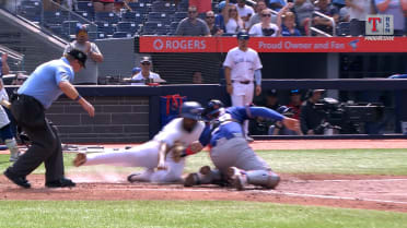 Vladimir Guerrero Jr. is out at home after replay