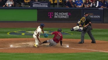 Tommy Pham scores on wild pitch