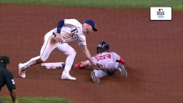 Logan Driscoll throws out Gonzalez, call overturned