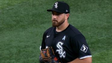 Aaron Civale strikes out Josh Smith to end the inning